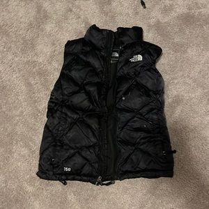 North face puffer jacket vest
